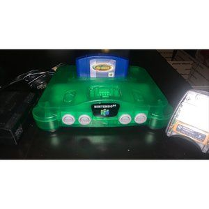 Nintendo 64 N64 NUS-001 Jungle Green Console With Cords Only TESTED Near Mint